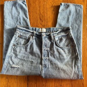 Citizens Of Humanity Light Blue Cropped Jeans